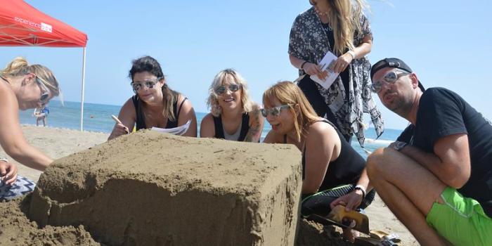 sand castle teambuilding spain