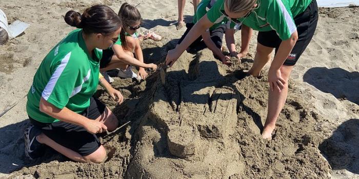 sand castle teambuilding spain